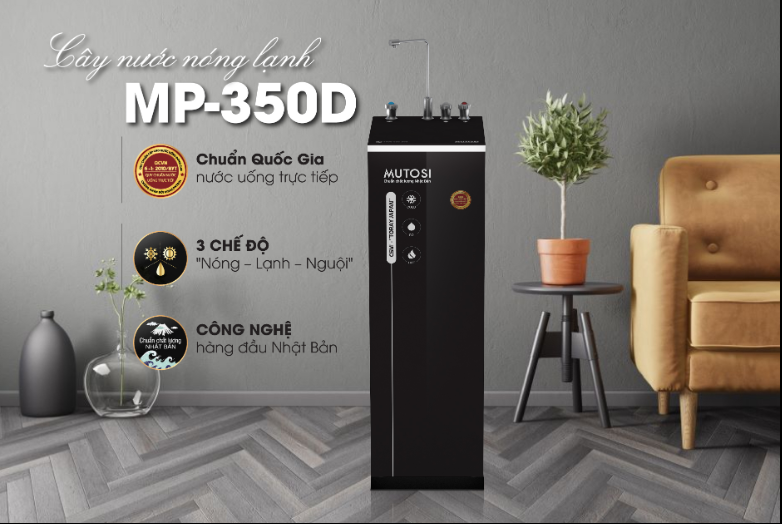 Máy lọc nước Mutosi Nóng Lạnh Nguội MP-350D-BK