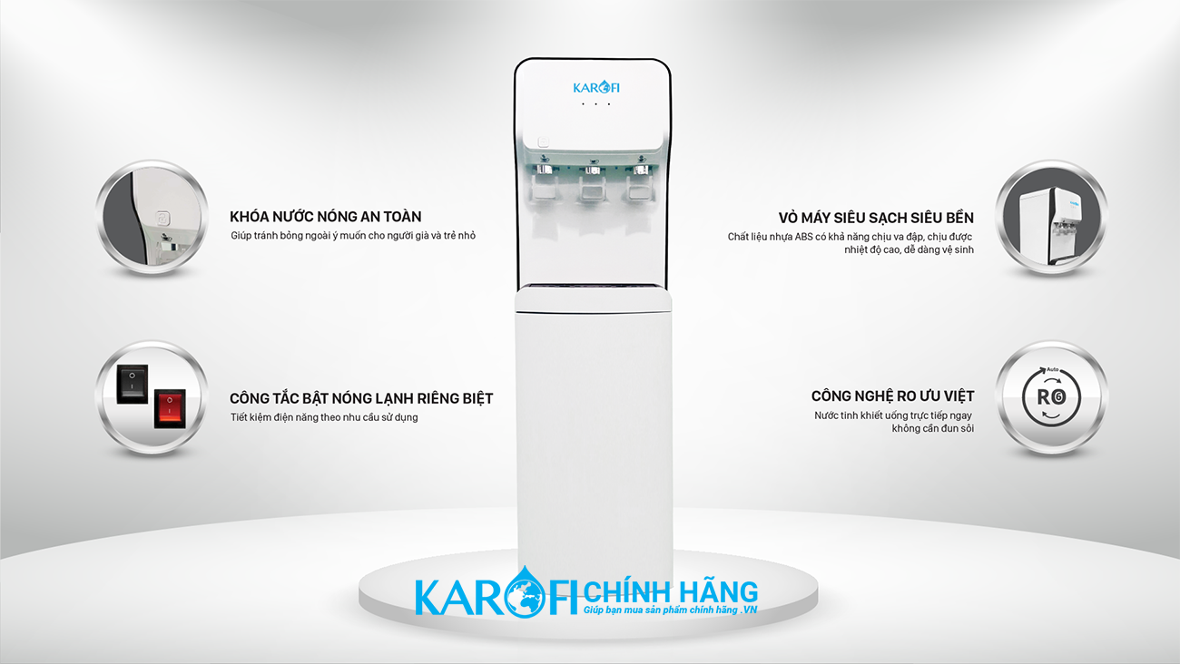 Cây nước nóng lạnh Karofi HC18