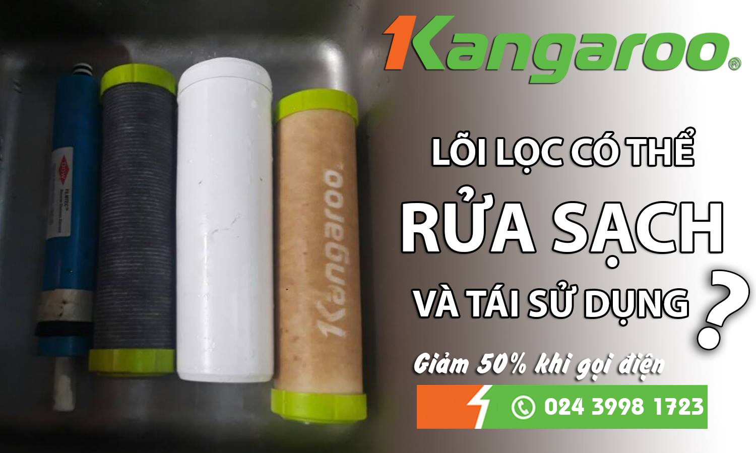 Tái sử dụng lõi lọc nước