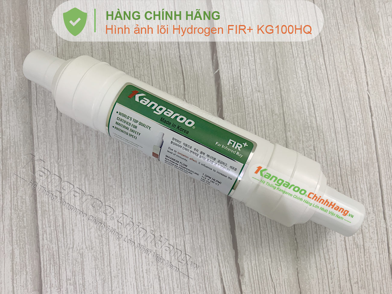 Lõi lọc nước Kangaroo Hydrogen KG100HQ số 5 FIR +  chính hãng