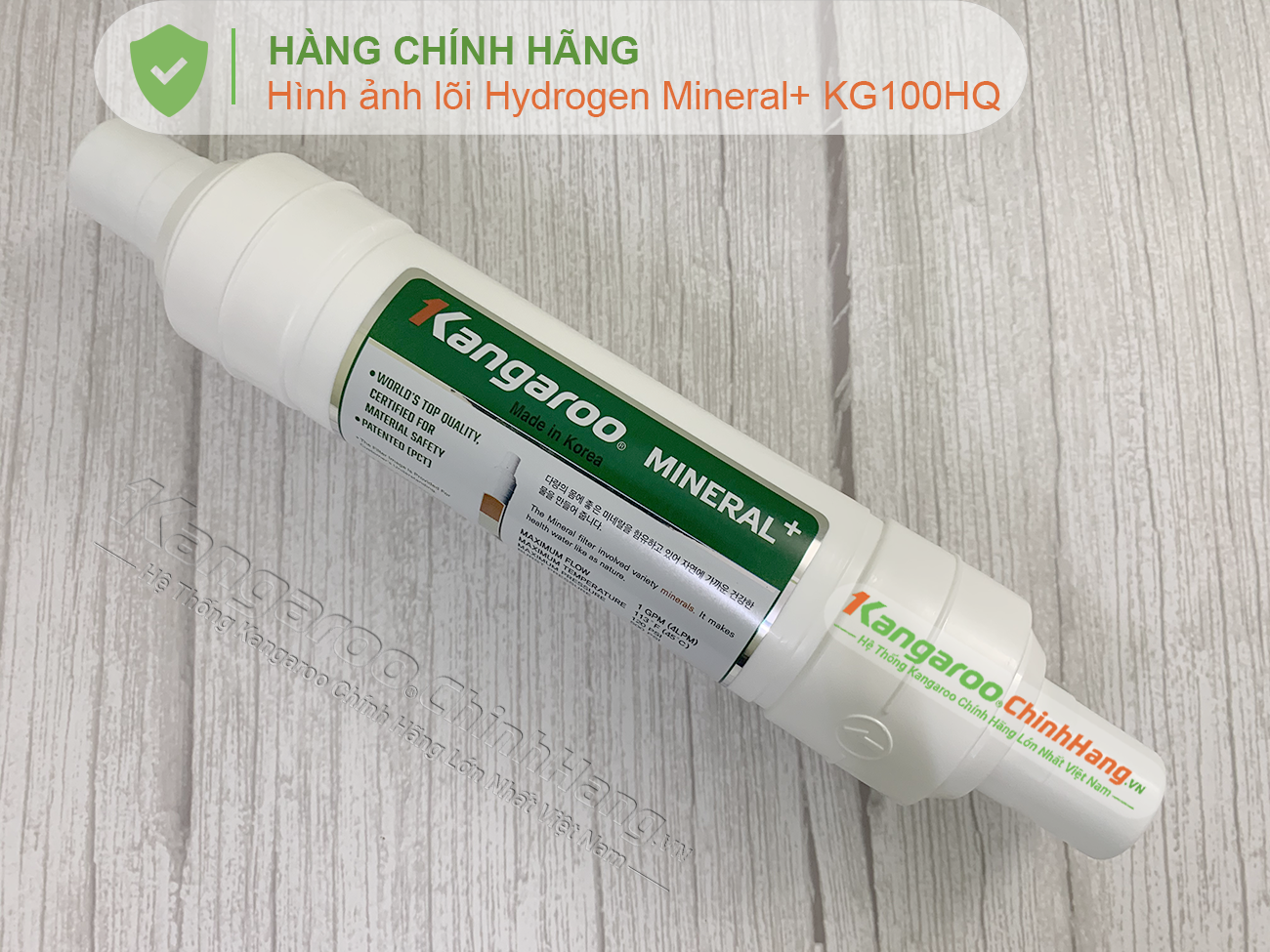 Đầu Lõi lọc nước Kangaroo Hydrogen KG100HQ số 8 Mineral +  chính hãng