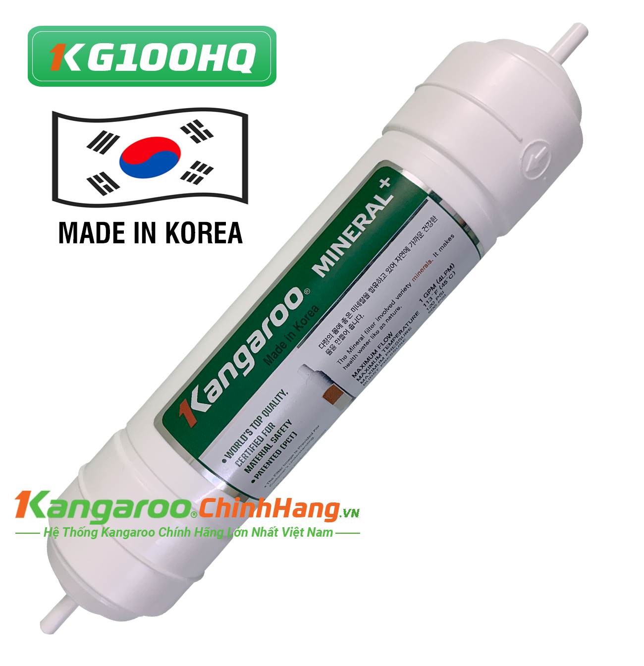 Lõi lọc nước Kangaroo Hydrogen KG100HQ số 8 Mineral +