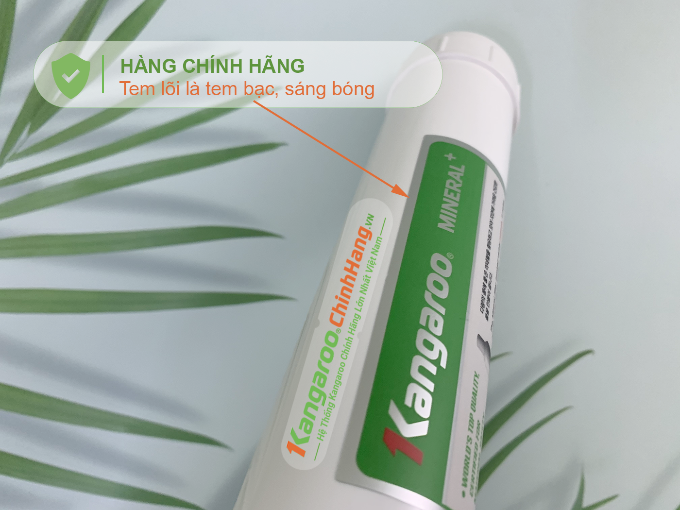  Lõi lọc nước Kangaroo Hydrogen số 8 Mineral + (HA) sử dụng tem bạc, sáng bóng