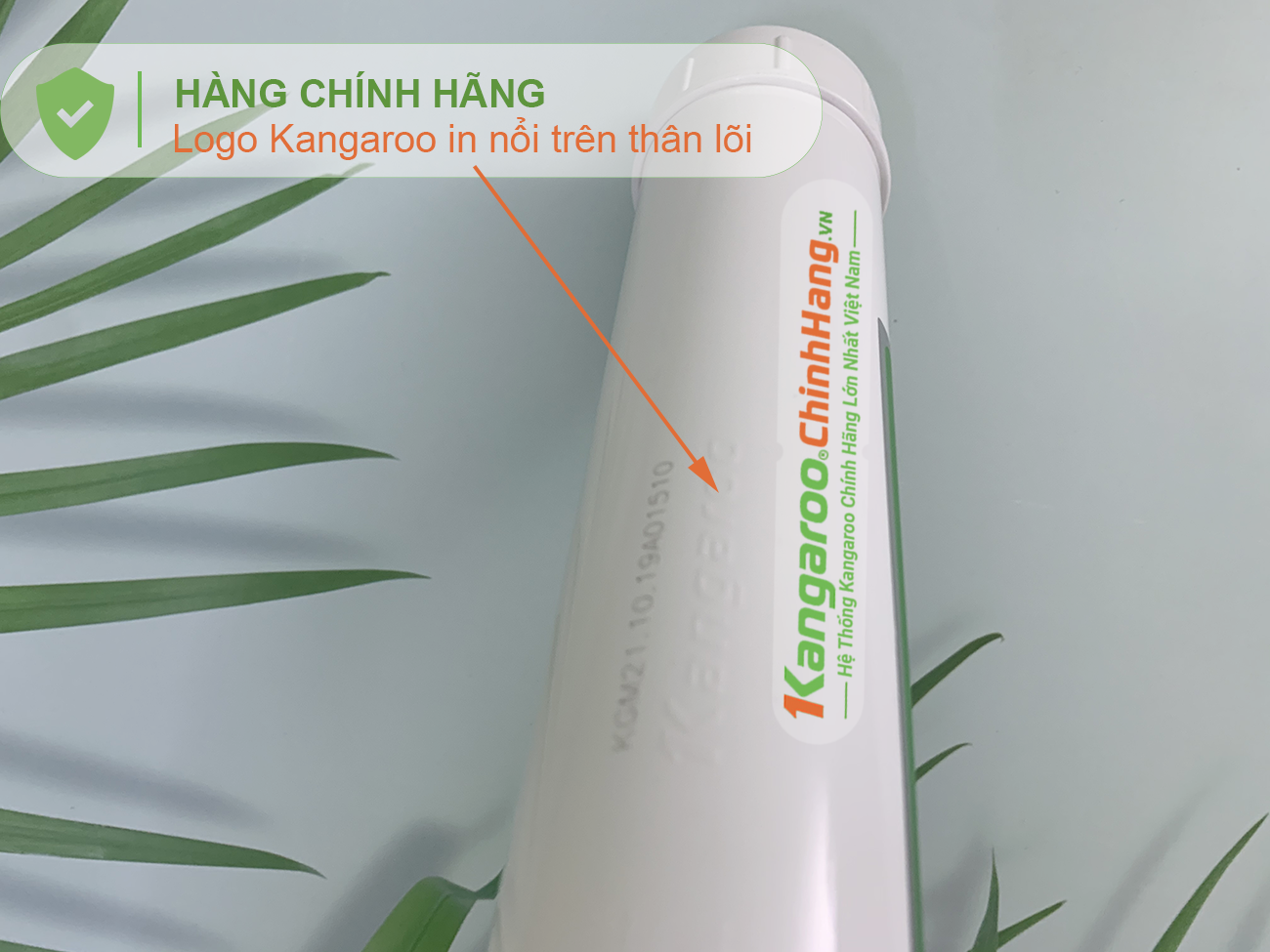 Logo Kangaroo in nổi trên Lõi lọc nước Kangaroo Hydrogen số 8 Mineral + (HA) Logo Kangaroo in nổi trên Lõi lọc nước Kangaroo Hydrogen số 8 Mineral + (HA)