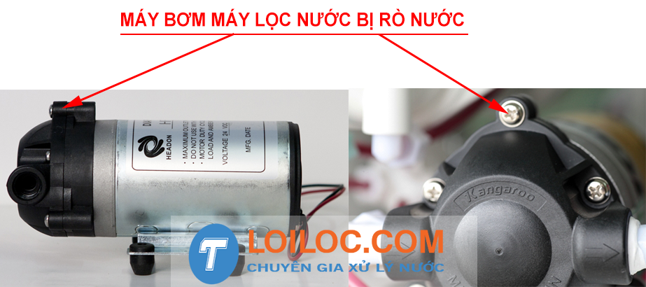 Máy bơm máy lọc nước bị rò nước