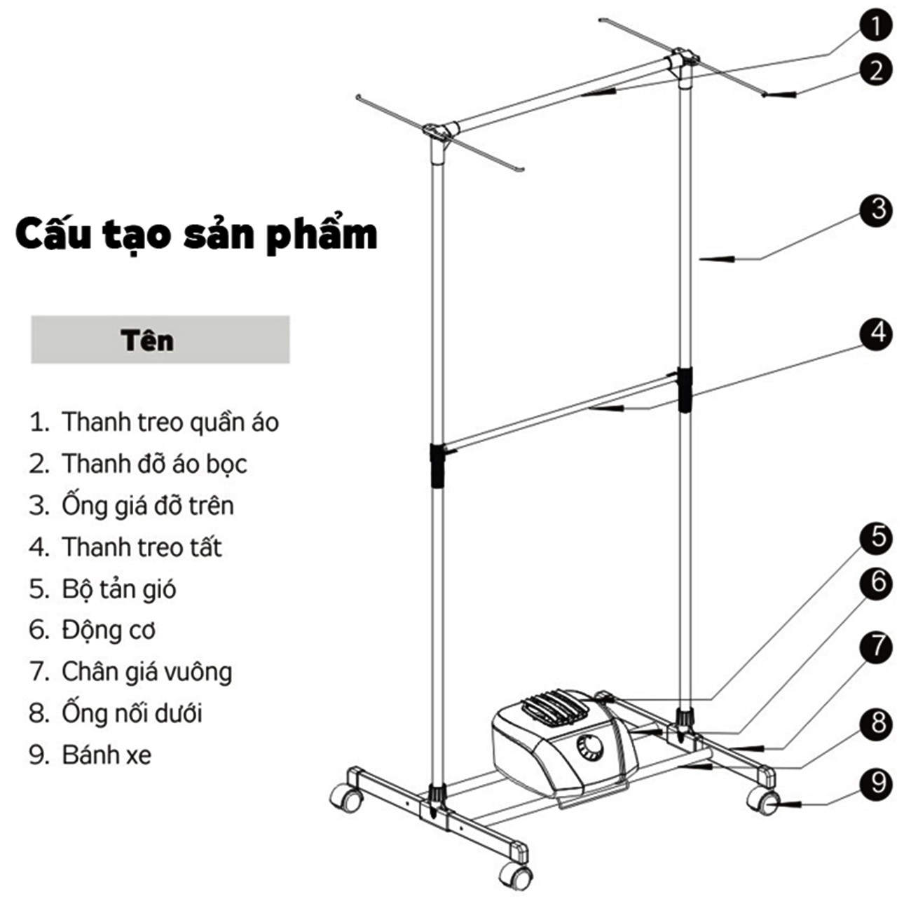 Bản vẽ Máy sấy quần áo Kangaroo KG309N