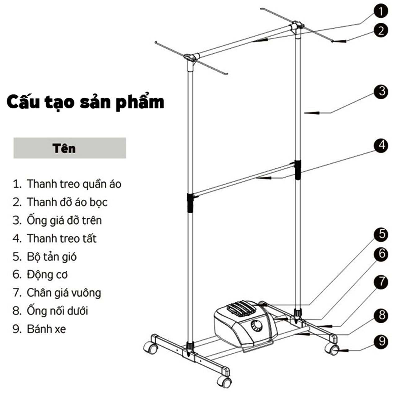 Bản vẽ kỹ thuật Máy sấy quần áo Kangaroo KG307H