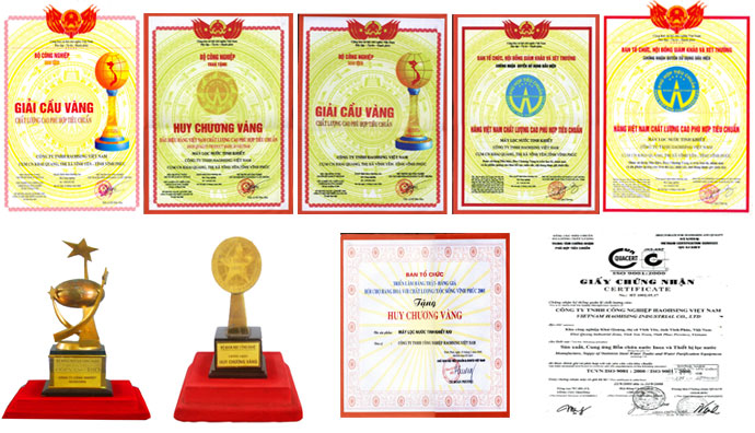 Chứng chỉ Máy lọc nước Haohsing 5 lõi