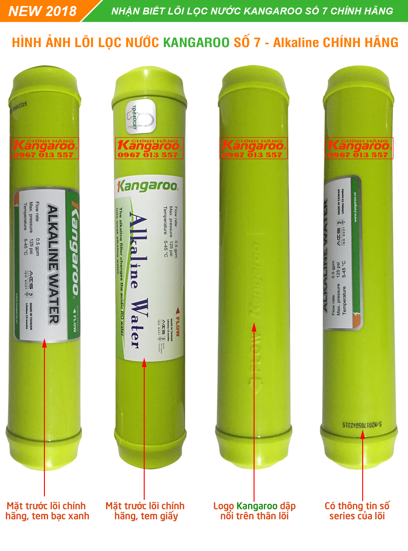 Lõi lọc nước kangaroo số 7 chính hãng